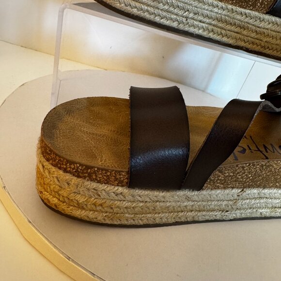 Blowfish Malibu Tanna Platform Strap Wedge Sandal Women Size 8 Brown - Picture 8 of 16